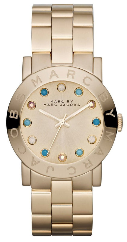 Marc Jacobs Amy Dexter Gold Dial Gold Steel Strap Watch for Women - MBM3215 Authentic Buy Shop Now