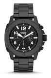 Fossil Machine Chronograph Black Dial Black Steel Strap Watch for Men - FS4927 Authentic Buy Shop Now