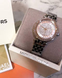 Michael Kors Darci Rose Gold Dial Silver Steel Strap Watch for Women - MK3446 Authentic Buy Shop Now