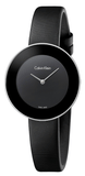 Calvin Klein Chic Black Dial Black Leather Strap Watch for Women - K7N23CB1 Authentic Buy Shop Now