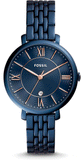 Fossil Jacqueline Blue Dial Blue Steel Strap Watch for Women - ES4094 Authentic Buy Shop Now