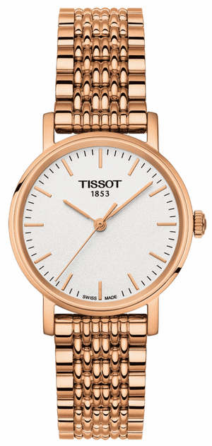 Tissot T Classic Everytime Small White Dial Rose Gold Mesh Bracelet Watch For Women - T109.210.33.031.00 Authentic Buy Shop Now