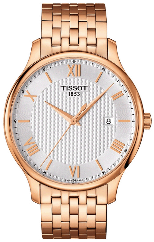 Tissot T Classic Tradition White Dial Rose Gold Steel Strap Watch For Women - T063.610.33.038.00 Authentic Buy Shop Now