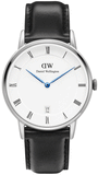 Daniel Wellington Dapper Sheffield White Dial Black Leather Strap Watch For Women - DW00100096 Authentic Buy Shop Now