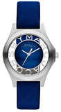Marc Jacobs Henry Skeleton Blue Dial Blue Leather Strap Watch for Women - MBM1337 Authentic Buy Shop Now