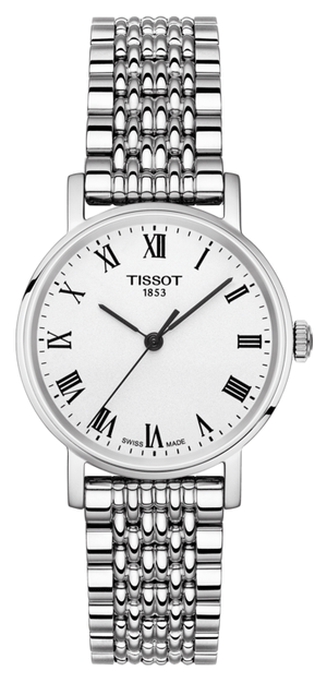 Tissot T Classic Everytime Small White Dial Silver Mesh Bracelet Watch For Women - T109.210.11.033.00 Authentic Buy Shop Now