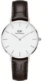 Daniel Wellington Classic Petite York White Dial Black Leather Strap Watch For Women - DW00100188 Authentic Buy Shop Now