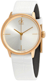 Calvin Klein Accent White Dial White Leather Strap Watch for Women - K2Y2Y6K6 Authentic Buy Shop Now