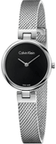 Calvin Klein Authentic Black Dial Silver Mesh Bracelet Watch for Women - K8G23121 Authentic Buy Shop Now