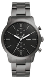 Fossil Townsman Chronograph Black Dial Silver Steel Strap Watch for Men - FS5349 Authentic Buy Shop Now