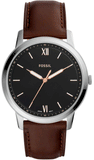 Fossil The Minimalist 3H Black Dial Brown Leather Strap Watch for Men - FS5464 Authentic Buy Shop Now