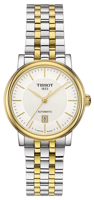 Tissot T Classic Carson Premium White Dial Two Tone Steel Strap Watch for Women - T122.207.22.031.00 Authentic Buy Shop Now