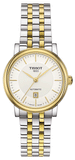Tissot T Classic Carson Premium White Dial Two Tone Steel Strap Watch for Women - T122.207.22.031.00 Authentic Buy Shop Now