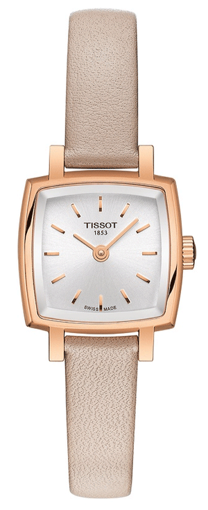 Tissot T Lady Lovely Square White Dial Pink Leather Strap Watch For Women - T058.109.36.031.00 Authentic Buy Shop Now