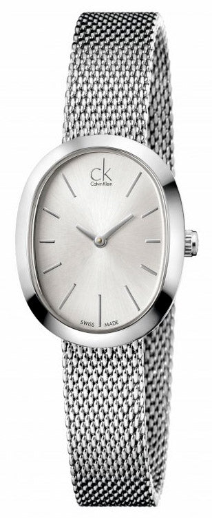 Calvin Klein Incentive Silver Dial Silver Mesh Bracelet Watch for Women - K3P23126 Authentic Buy Shop Now