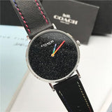 Coach Perry Black Dial Black Leather Strap Watch for Women - 14503033 Authentic Buy Shop Now