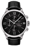 Tissot T Classic Chemin Des Tourelles Chronograph Black Dial Black Leather Strap Watch For Men - T099.427.16.058.00 Authentic Buy Shop Now