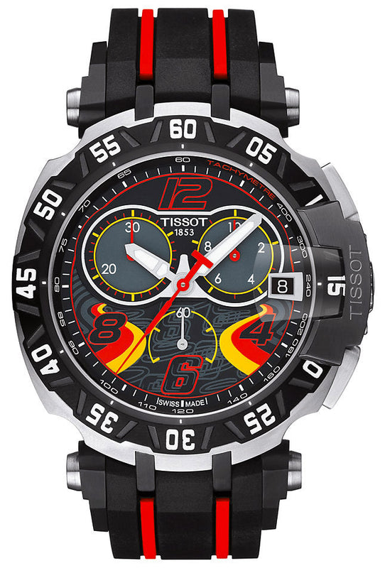 Tissot T Race Chronograph Stefan Bradl Special Edition Black Dial Black Rubber Strap Watch for Men - T092.417.27.057.02 Authentic Buy Shop Now