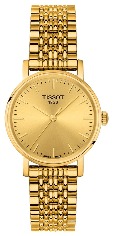 Tissot T Classic Everytime Desire Small Gold Dial Gold Mesh Bracelet Watch For Women - T109.210.33.021.00 Authentic Buy Shop Now