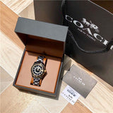 Coach Preston Black Dial Black Steel Strap Watch for Women - 14503461 Authentic Buy Shop Now
