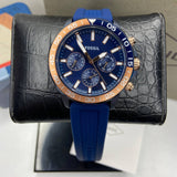Fossil Bannon Multifunction Blue Dial Blue Silicone Strap Watch for Men - BQ2498 Authentic Buy Shop Now