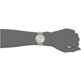 Emporio Armani Gianni T-Bar Mother Of Pearl White Dial Grey Leather Strap Watch For Women - AR11039 Authentic Buy Shop Now