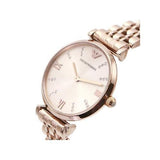 Emporio Armani T-Bar Gianni Rose Gold Dial Rose Gold Steel Strap Watch For Women - AR11059 Authentic Buy Shop Now