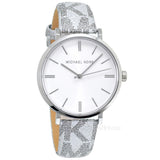 Michael Kors Addyson Quartz White Dial Gray Leather Strap Watch for Women - MK2951 Authentic Buy Shop Now