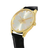 Gucci G Timeless Quartz Silver Dial Black Leather Strap Watch For Women - YA1264181 Authentic Buy Shop Now