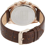 Tommy Hilfiger Baker Chronograph Blue Dial Brown Leather Strap Watch For Men - 1710453 Authentic Buy Shop Now