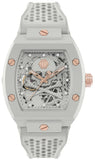 Philipp Plein The Skeleton White Dial White Silicone Strap Watch for Men - PWVBA0123 Authentic Buy Shop Now