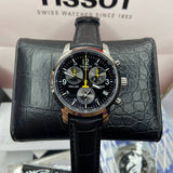 Tissot T Race PRC 200 Chronograph Quartz Black Dial Black Leather Strap Watch for Men - T17.1.526.52 Authentic Buy Shop Now