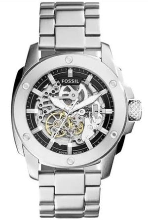 Fossil Modern Machine Automatic Silver Dial Silver Steel Strap Watch for Men - ME3081 Authentic Buy Shop Now