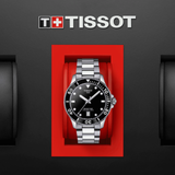 Tissot Seastar 1000 Black Dial Silver Steel Strap Watch For Men - T120.410.11.051.00 Authentic Buy Shop Now