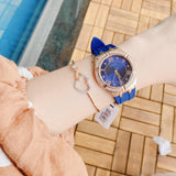 Guess Cosmo Diamonds Blue Blue Dial Blue Silicone Strap Watch for Women - GW0034L4 Authentic Buy Shop Now