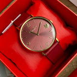 Coach Perry Red Dial Red Leather Strap Watch for Women - 14503867 Authentic Buy Shop Now