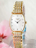 Longines La Grande Classique White Dial Two Tone Mesh Bracelet Watch for Women - L4.205.2.87.7 Authentic Buy Shop Now