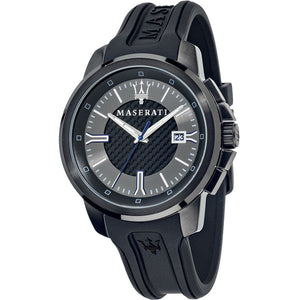 Maserati SFIDA Black Dial Black Rubber Strap Watch For Men - R8851123004 Authentic Buy Shop Now