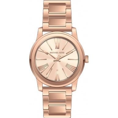 Michael Kors Hartman Rose Gold Dial Rose Gold Steel Strap Watch For Women - MK3491 Authentic Buy Shop Now