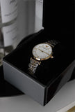 Emporio Armani Gianni T Bar White Dial Two Tone Steel Strap Watch For Women - AR8031 Authentic Buy Shop Now
