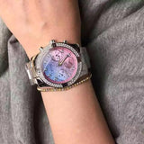 Guess Sol Chronograph Crystals Multicolor Dial Silver Steel Strap Watch For Women - GW0483L1 Authentic Buy Shop Now