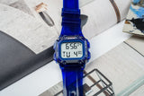 Guess Stealth Blue Dial Blue Rubber Strap Watch for Men - GW0270G3 Authentic Buy Shop Now