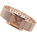 Guess Nouveau Diamonds Rose Gold Dial Rose Gold Mesh Bracelet Watch for Women - W0127L3 Authentic Buy Shop Now