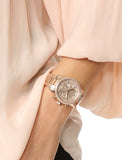 Michael Kors Ritz Chronograph Rose Gold Dial Rose Gold Steel Strap Watch for Women - MK6357 Authentic Buy Shop Now