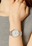 Versace V-Twist White Dial Two Tone Mesh Bracelet Watch for Women - VELS00719 Authentic Buy Shop Now