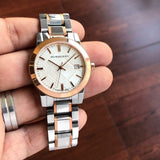Burberry The City White Dial Two Tone Steel Strap Watch for Women - BU9006 Authentic Buy Shop Now