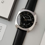 Gucci GG2570 Quartz Black Dial Black Leather Strap Watch For Men - YA142307 Authentic Buy Shop Now