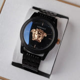 Versace Palazzo Empire Quartz Black Dial Black Steel Strap Watch For Men - VEDB00518 Authentic Buy Shop Now