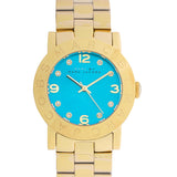 Marc Jacobs Amy Blue Dial Gold Steel Strap Watch for Women - MBM3220 Authentic Buy Shop Now