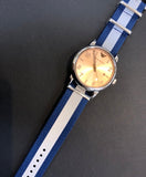 Emporio Armani Luigi Analog Beige Dial Two Tone NATO Strap Watch For Men - AR11212 Authentic Buy Shop Now